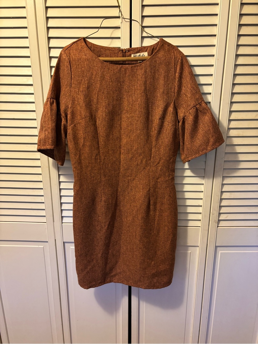 Listicle Burnt Orange Short Sleeve Shift Dress